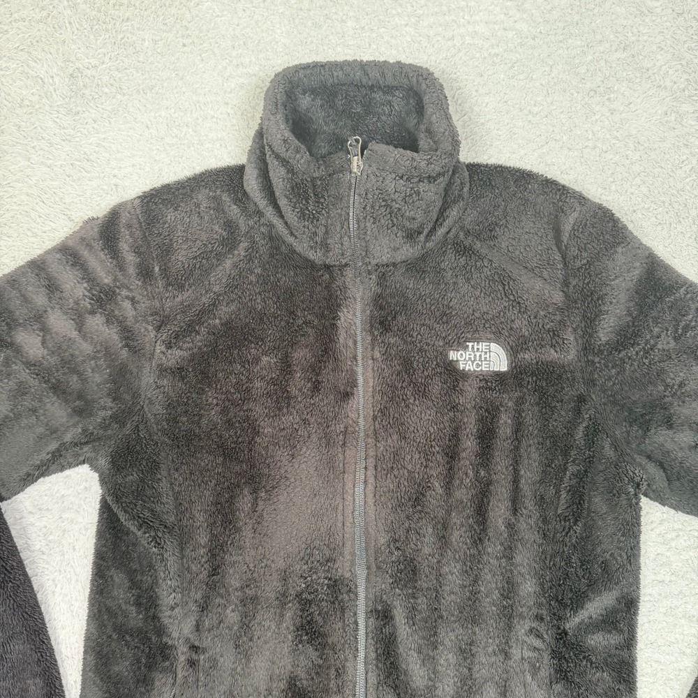 The North Face Womens Osito Full Zip Fleece Jacket Black Small S High Pile Fuzzy - Picture 3 of 11